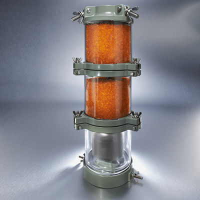 Transformator-orange Kieselgel-Verschnaufpause, die zylinderförmigen Absorber der Feuchtigkeits-1.2kg entwässert
